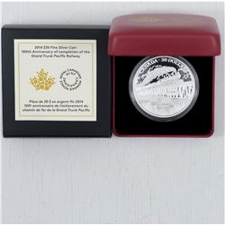 2014 $30 100th Anniversary of the Completion of the Grand Trunk Pacific Railway Fine Silver coin iss