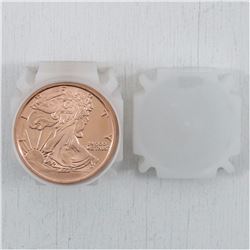 Roll of 20 x Walking Liberty Pure Copper 1oz. .999 Fine Round. (Tax Exempt)