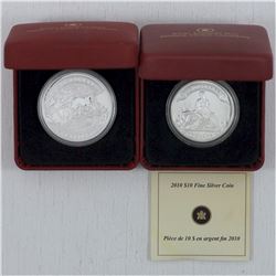 Pair of 2010 $10 and $20 Fine Silver 75th Anniversary Of the First Bank Notes Issued by the Bank of 