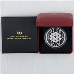 2008 $20 Amethyst Fine Silver Crystal Snowflake (TAX Exempt) - NO COA