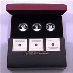 2011 $15 Continuity of the Crown Series Sterling Silver 3-Coin Set. (Tattered outer cardboard sleeve