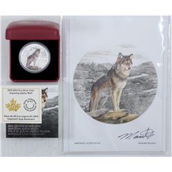 2015 Canada $20 Imposing Alpha Wolf Fine Silver Coin (TAX Exempt)
