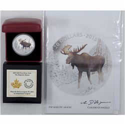2015 Canada $20 Fine Silver The Majestic Moose coin (TAX Exempt)
