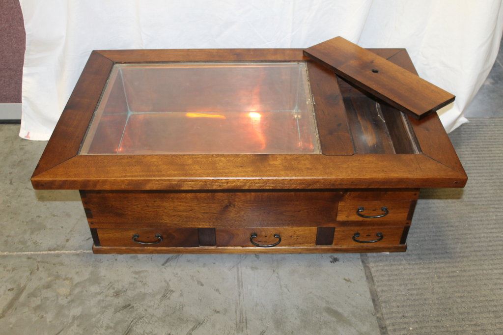 Rare Japanese/Korean Hibachi Copper Lined Cooker Table