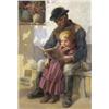 Image 1 : Geiger Richárd (Bécs, 1870 - Budapest, 1945) Nagypapa mesél, 1917…