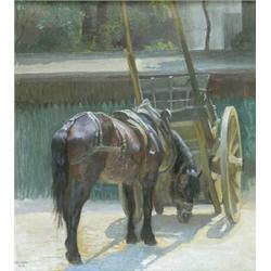 Büttner Helén (Berli, 1861 - Anarcs, 1947) Ló kordé mellett…