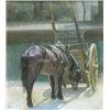 Image 1 : Büttner Helén (Berli, 1861 - Anarcs, 1947) Ló kordé mellett…