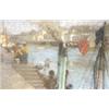 Image 1 : Poll Hugó (Pest, 1867 - Budapest, 1931) Mediterrán tengerpart g?zössel…