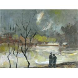 Bornemisza Géza (Nábrád, 1884 - Vác, 1966) Vízparti séta, 1926…