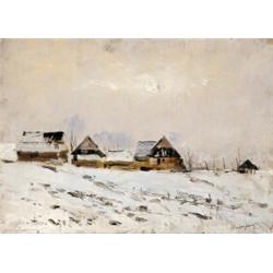 Mednyánszky László báró (Beckó, 1852 - Bécs, 1919) Tanya télen…