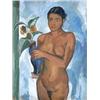 Image 1 : Perlrott - Csaba Vilmos (Békéscsaba, 1880 - Budapest, 1955) Lány virággal, 1928…
