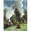 Image 1 : Paál Albert (Arad, 1895 - Arad, 1968) Táj fákkal…