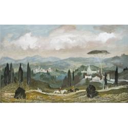 Molnár C. Pál (Battonya, 1894 - Budapest, 1984) "Fantasztikus táj", 1976…