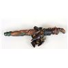 Image 2 : Salish Dance Rattle Carved by Ray George 16" H.  Good Condition