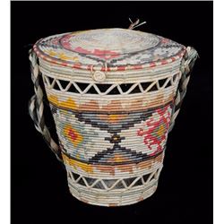 Santa Margarita Lidded Basket 6 3/4" H. 7" W.  Good Condition