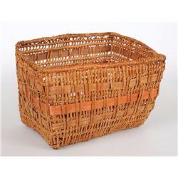 Haida Spruce Root and Cedar Bark Basket 9 3/4" W. 6 3/4" H.  Good Condition