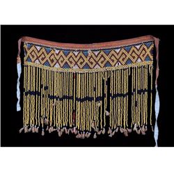 Indonesian Beaded Dance Apron 15"x 20"  Good Condition with Minor Bead Loss