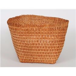 Haida Cedar Bark Gathering Basket 12" D. 7 3/4" H.  Good Condition
