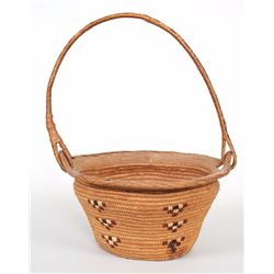 Lillooet Handled Basket 8 1/2" W. 5" H.  Good Condition