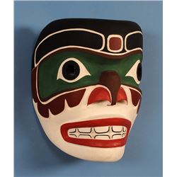 Bill Henderson Wild Man Mask ca. 1970 - Campbell River, B.C. 9 3/4" H. 8" W.  Good Condition