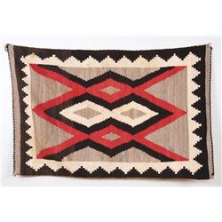 Navajo Rug with Geometric Design 37"x 59"  Good Condition with Minor Stain