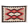 Image 2 : Navajo Rug with Geometric Design 37"x 59"  Good Condition with Minor Stain