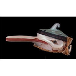 Tsimshian Hummingbird Frontlet Carved by Terry Starr 18 1/2" L. 9" W.  Good Condition