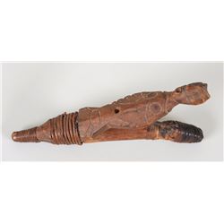 19TH C. Tlingit Halibut Hook Depicting Halibut Human Transformation 9 3 ...