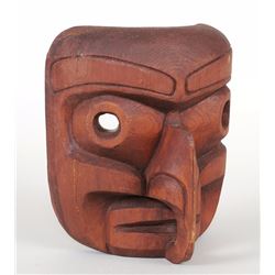 Henry Hunt Owl Mask Carved in 1953 For RCMP Constable Robert Montgomery - Signed and Identified 7 3/