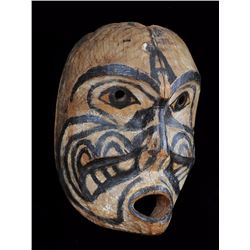19TH C. Kwakiutl Dance Mask Collected by Marius Barbeau, Then Passed to His Friend Sam Borenstein in