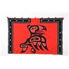Image 1 : Northwest Coast Button Dance Robe with Raven Design 42"x 63"  Good Condition with Missing Shells
