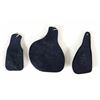 Image 2 : Three Haida Argillite Pendants with Killer Whale Design by Pat Dixon 2 3/8" L. - 2 3/4" L.  Good Con