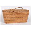 Image 1 : Mt. Currie Handled Basket with Imbricated Design 16 1/2" L. 6" W. 7 3/4" H.  Good Condition