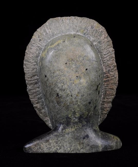 Inuit Steatite Carving of an Inuk Face - Unsigned 7