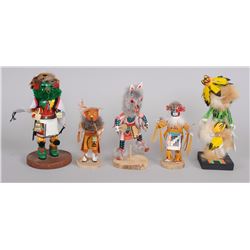 Five Assorted Kachinas 7" H. - 10" H.  Good Condition NOT ALLOWED TO SHIP OUTSIDE CANADA