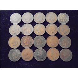 20 ASSORTED 1900'S INDIAN HEAD CENTS