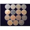 Image 2 : 15 ASSORTED GREAT BRITAIN LARGE PENNIES DATE RANGE 1902-1963