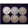 Image 1 : 6 ASSORTED 1920'S & 30'S MERCURY DIMES