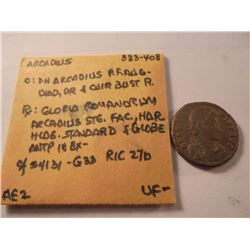 383-408 A.D. ARCADIUS ANCIENT COIN VERY FINE