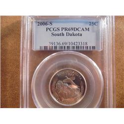 2006-S SOUTH DAKOTA QUARTER PCGS PR69 DCAM