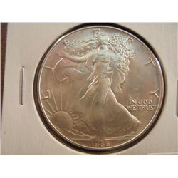 1986 AMERICAN SILVER EAGLE UNC