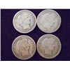 Image 1 : 1900,1907,1914 & 1914-D BARBER DIMES