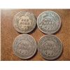 Image 2 : 1900,1907,1914 & 1914-D BARBER DIMES