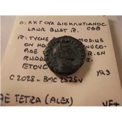 284-305 A.D. DIOCLETIAN ANCIENT COIN VERY FINE+