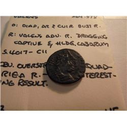 364-378 A.D. VALENS ANCIENT COIN VERY FINE OVERSTRUCK