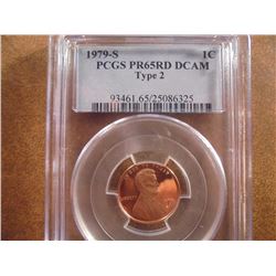 1979-S TYPE 2 LINCOLN CENT PCGS PR65RD DCAM