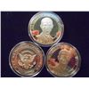 Image 1 : 3-2009 BARACK OBAMA INAUGURATION TOKENS (PF) ALL THREE ARE GOLD IN COLOR