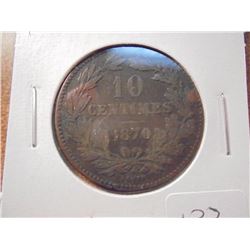 1870 LUXEMBOURG 10 CENTIMES