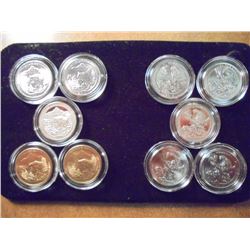 2-50 STATE QUARTERS SETS SEE DESCRIPTION 2011 GLACIER P/D/S AND P & D 24KT GOLD PLATED AND 2012 EL Y