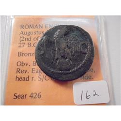 27B.C. -14 A.D. ROMAN EMPIRE AUGUSTUS ANCIENT COIN